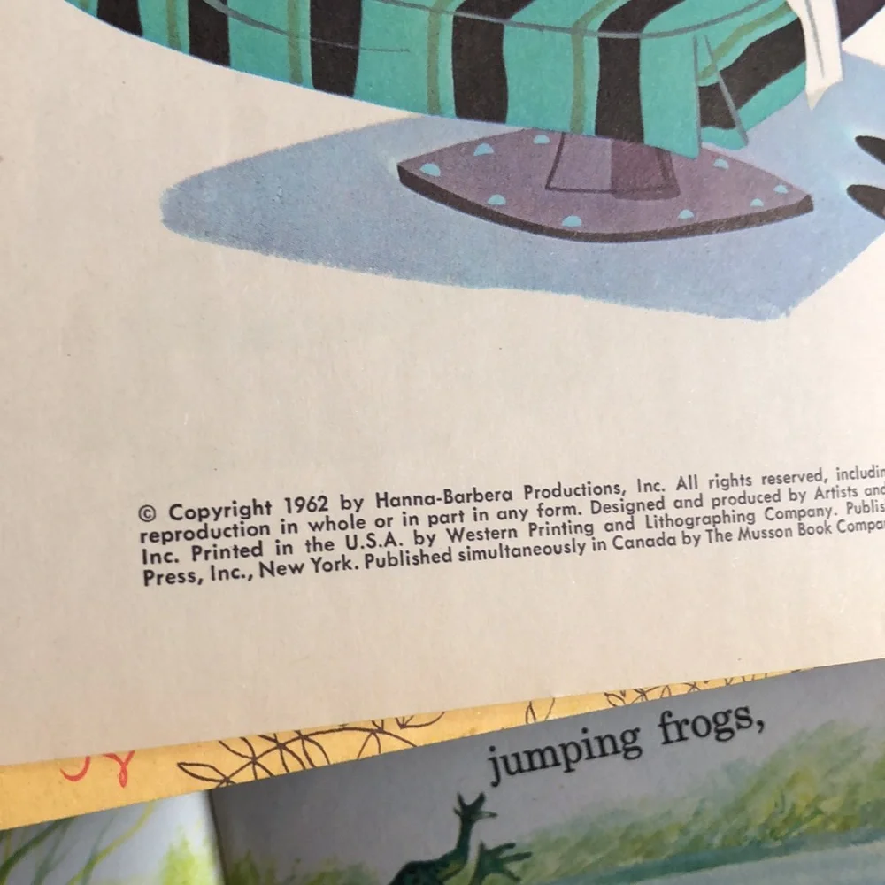Tell a Tale Book 60s Bugs Bunny Hanna Barbera The Jetsons 1962 Golden book VTG